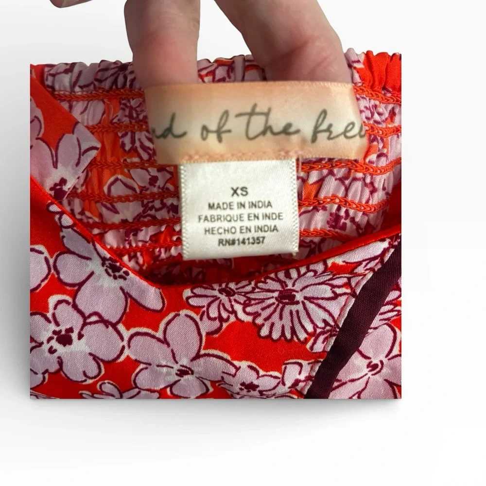 Band of the Free, Red Floral Wrap Skorts with Straps, Size XS - Picture 3 of 4